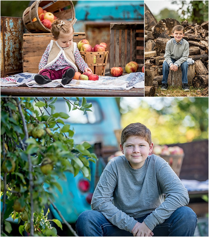 Silver Orchid Photography, Family Photography, Family Sessions, Fall Sessions, Family Portraits, Perkiomenville, PA, Apple Harvest, Little Blue Truck, Outdoor