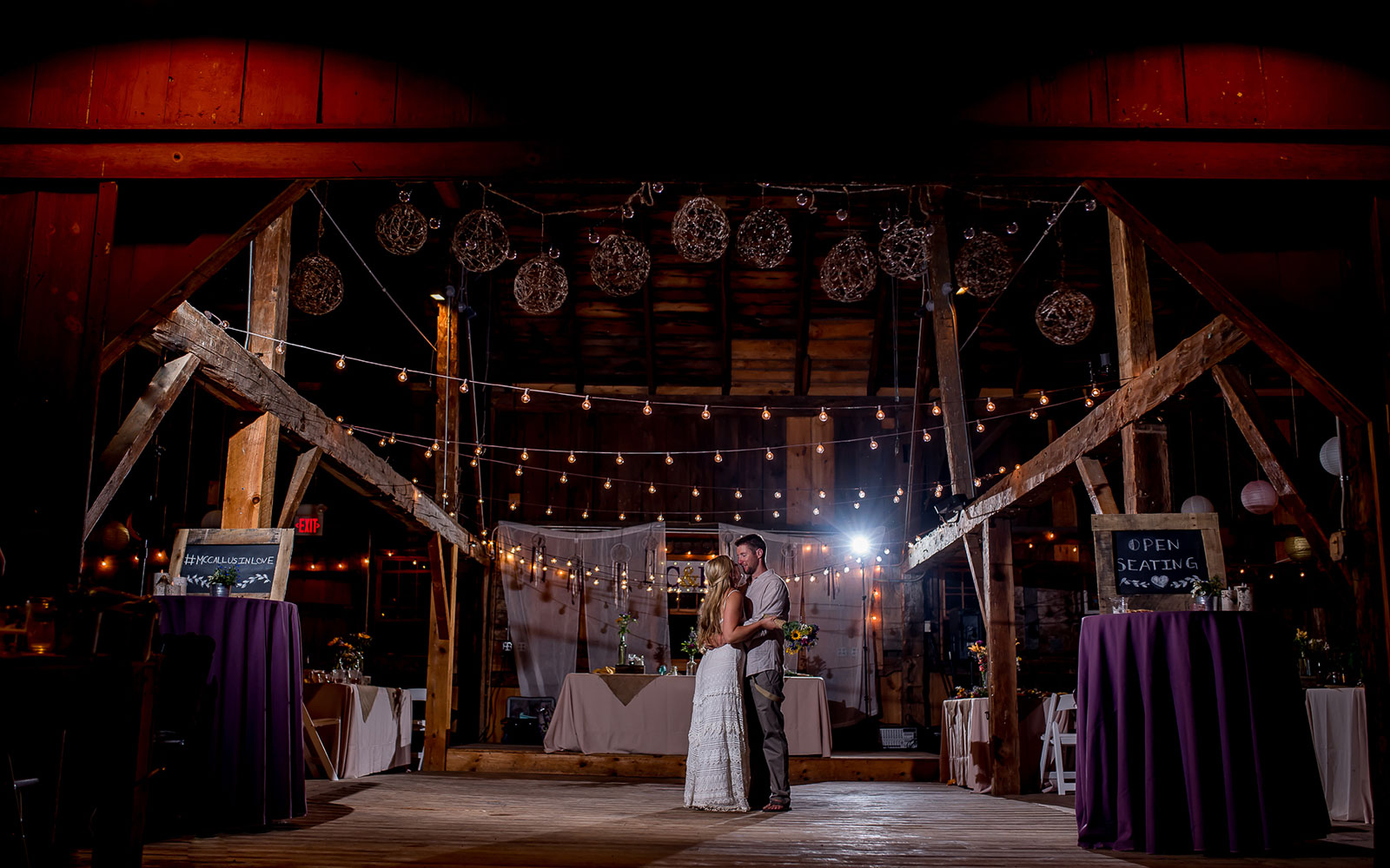 Rustic barn wedding photograph in Southern Pennsylvania by Silver Orchid Photography