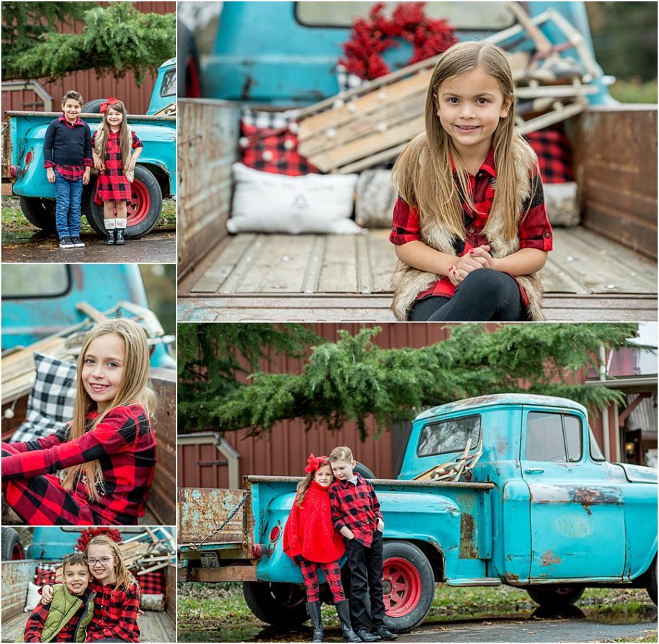 Silver Orchid Photography, Silver Orchid Photography Portraits, Cool Yule, Cool Yule Days, Cool Yule 2018, Skippack Village, Skippack, PA, Montgomery County, Santa, Christmas, Holiday, Winter Fashion, Buffalo Plaid, PJs, Pajamas, Outerwear, Classic Looks, Siblings, Little Blue Truck